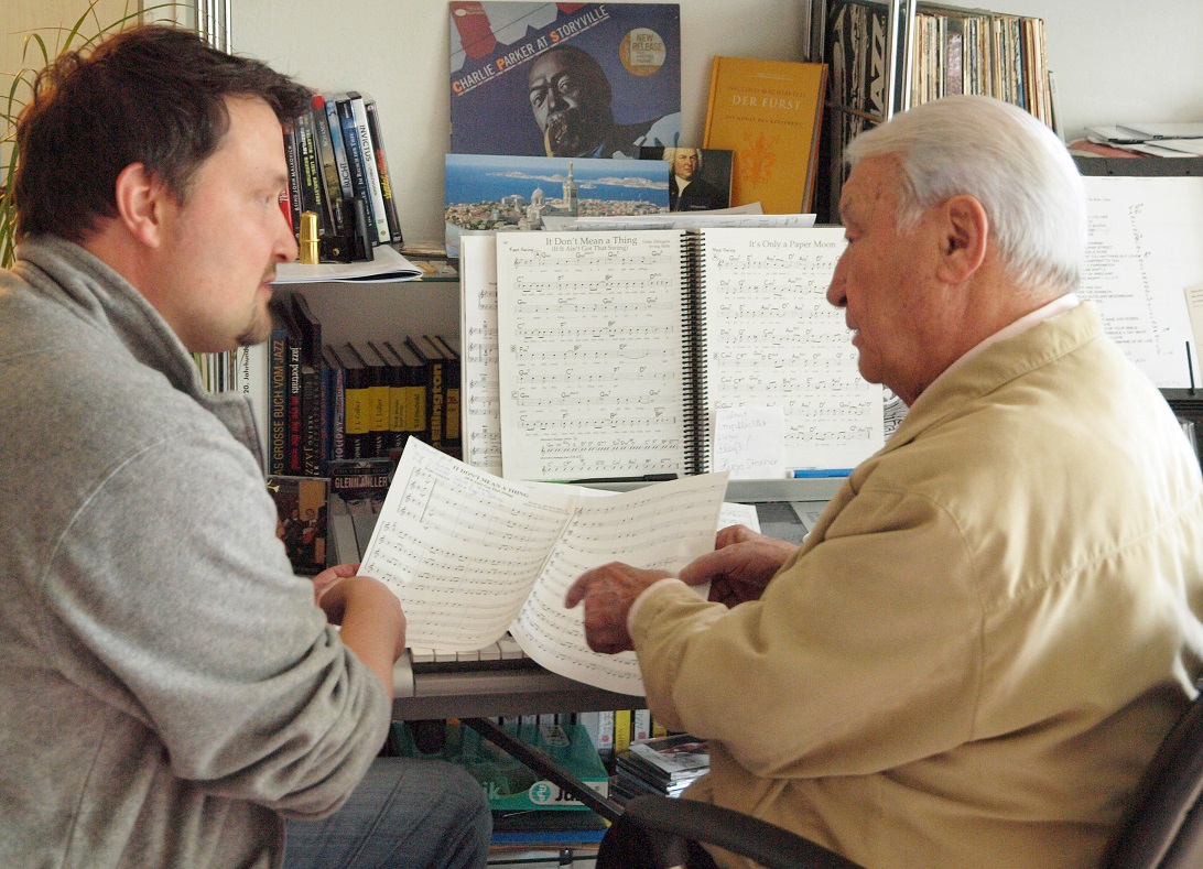 Plitzner und Strasser bei der Konzertplanung