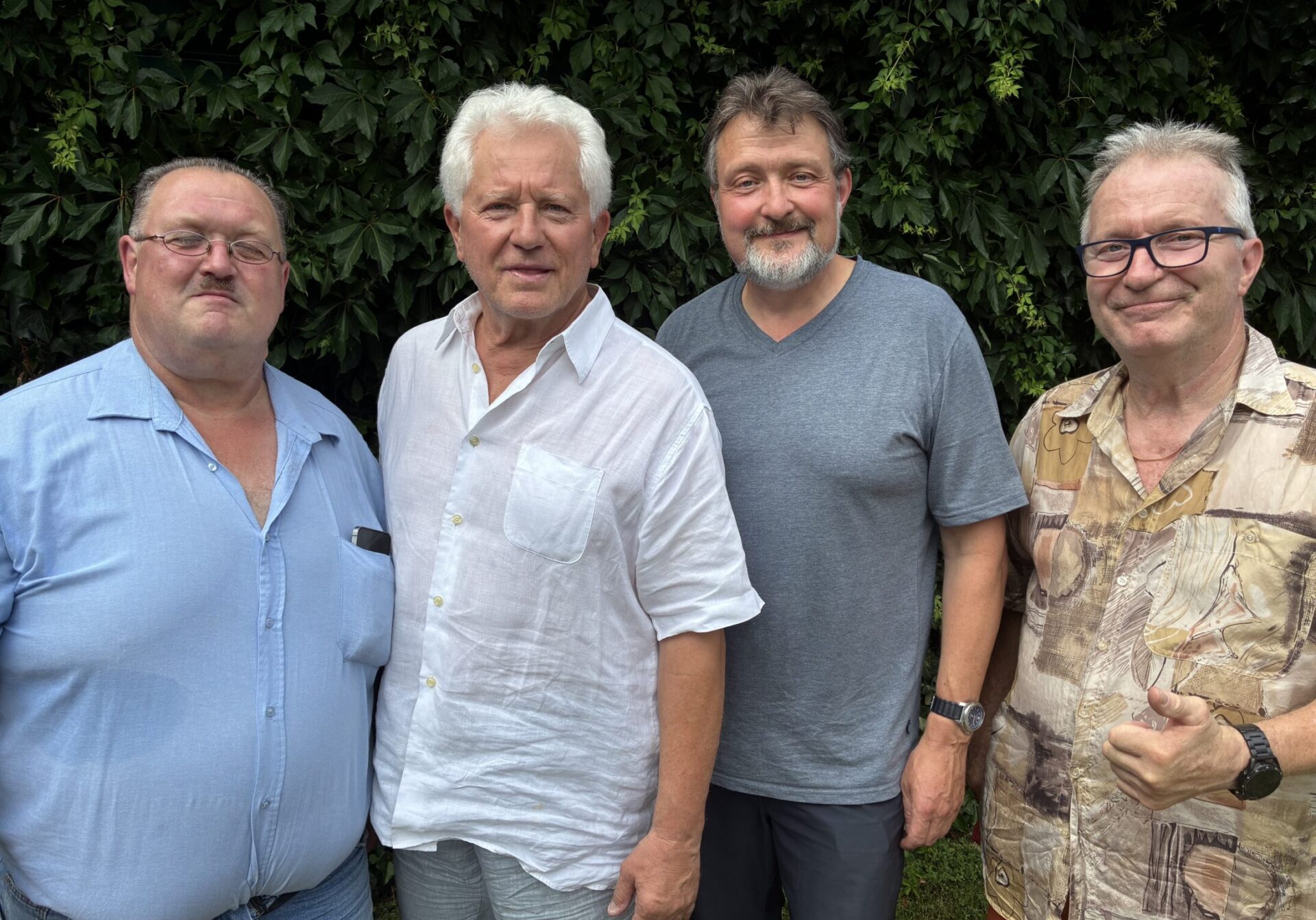 Lothar,Miro,Marco und Matthias stehend